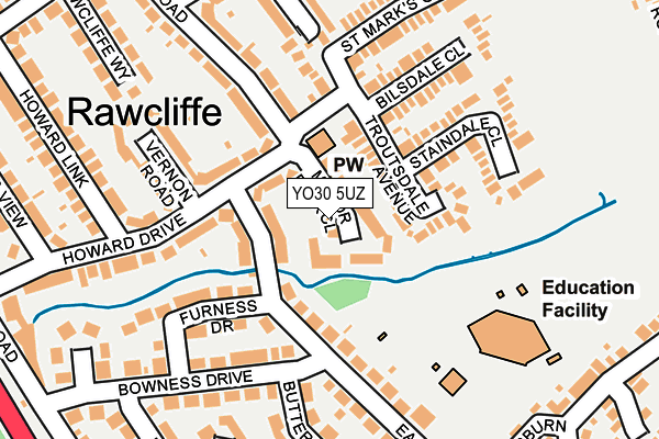 YO30 5UZ map - OS OpenMap – Local (Ordnance Survey)