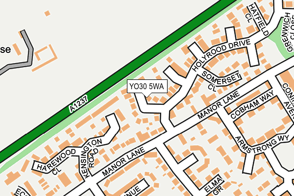 YO30 5WA map - OS OpenMap – Local (Ordnance Survey)