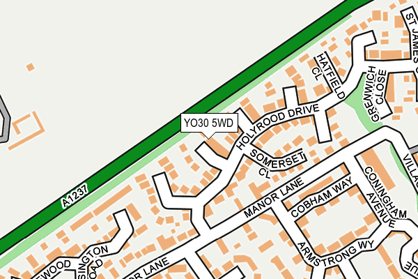 YO30 5WD map - OS OpenMap – Local (Ordnance Survey)