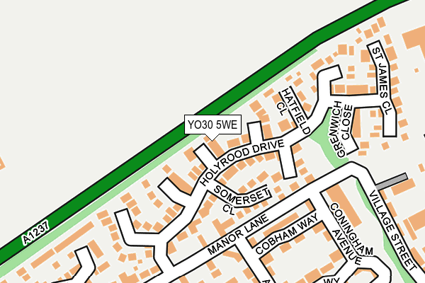 YO30 5WE map - OS OpenMap – Local (Ordnance Survey)
