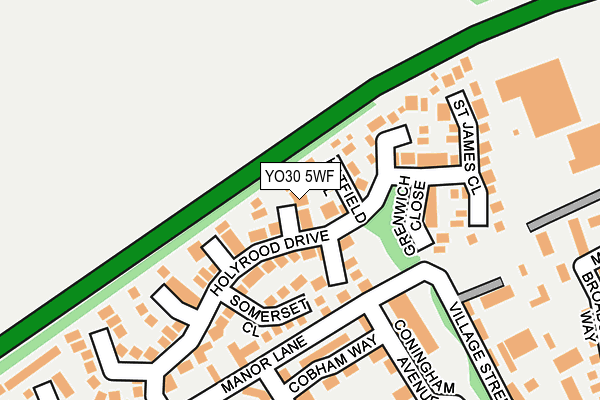 YO30 5WF map - OS OpenMap – Local (Ordnance Survey)