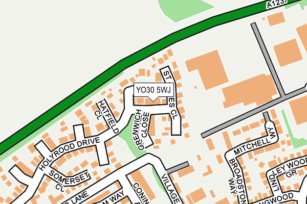 YO30 5WJ map - OS OpenMap – Local (Ordnance Survey)