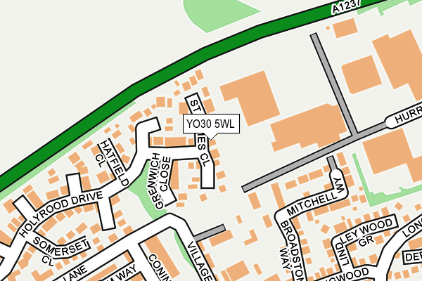 YO30 5WL map - OS OpenMap – Local (Ordnance Survey)