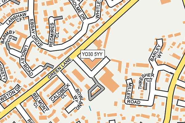YO30 5YY map - OS OpenMap – Local (Ordnance Survey)