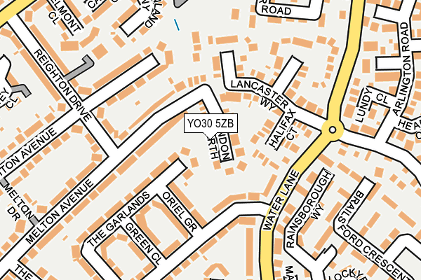 YO30 5ZB map - OS OpenMap – Local (Ordnance Survey)