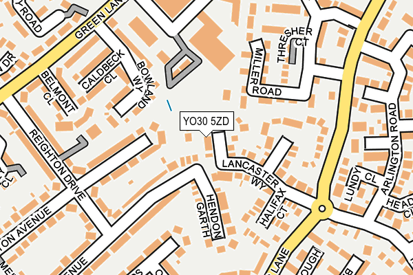 YO30 5ZD map - OS OpenMap – Local (Ordnance Survey)