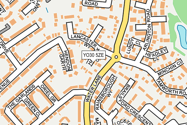 YO30 5ZE map - OS OpenMap – Local (Ordnance Survey)