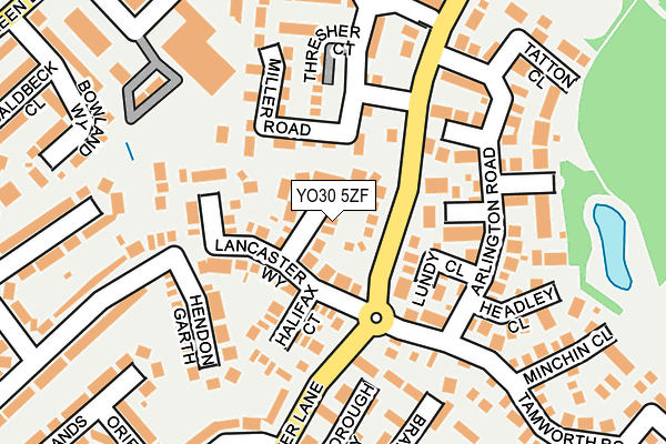 YO30 5ZF map - OS OpenMap – Local (Ordnance Survey)