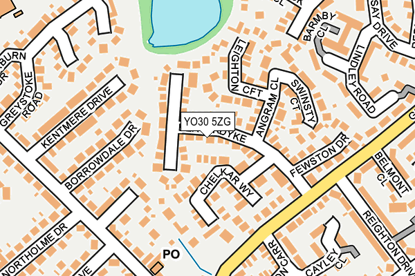 YO30 5ZG map - OS OpenMap – Local (Ordnance Survey)