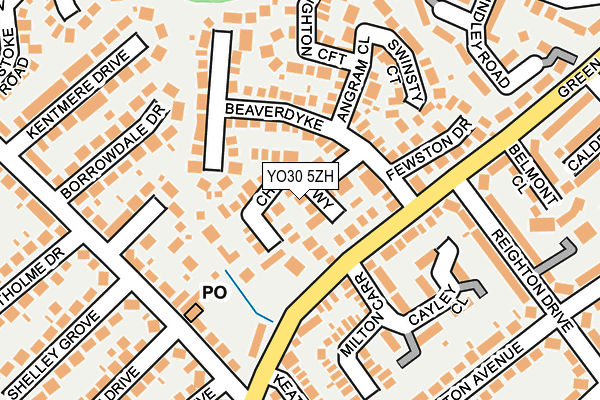 YO30 5ZH map - OS OpenMap – Local (Ordnance Survey)