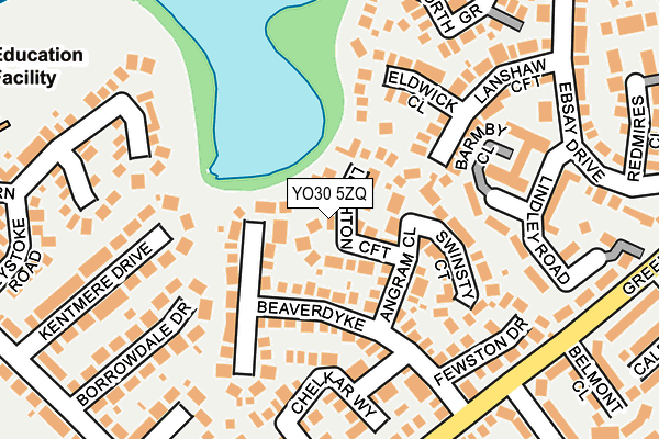 YO30 5ZQ map - OS OpenMap – Local (Ordnance Survey)