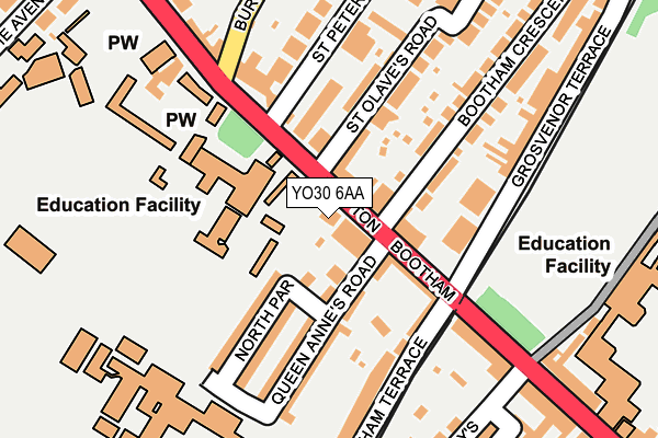 YO30 6AA map - OS OpenMap – Local (Ordnance Survey)
