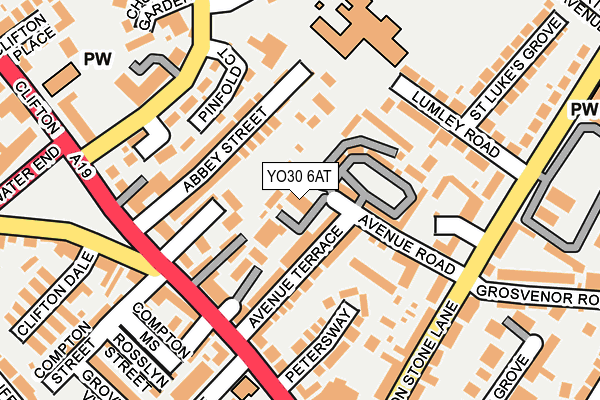 YO30 6AT map - OS OpenMap – Local (Ordnance Survey)