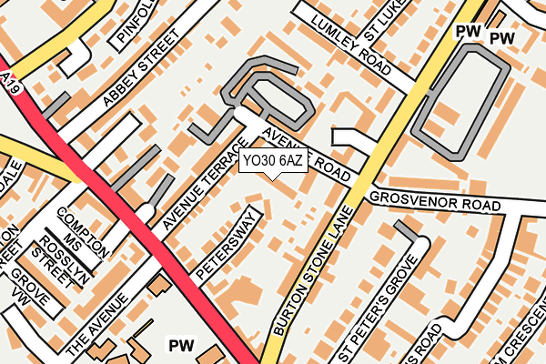 YO30 6AZ map - OS OpenMap – Local (Ordnance Survey)