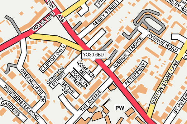 YO30 6BD map - OS OpenMap – Local (Ordnance Survey)