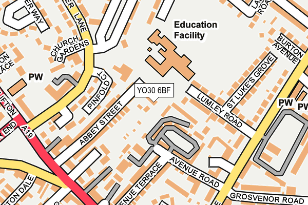YO30 6BF map - OS OpenMap – Local (Ordnance Survey)