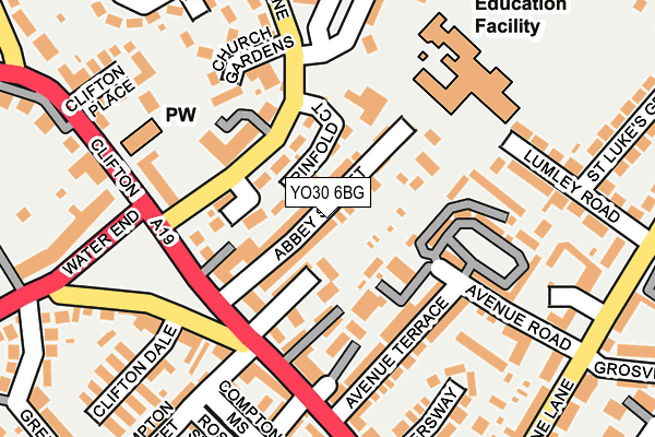 YO30 6BG map - OS OpenMap – Local (Ordnance Survey)
