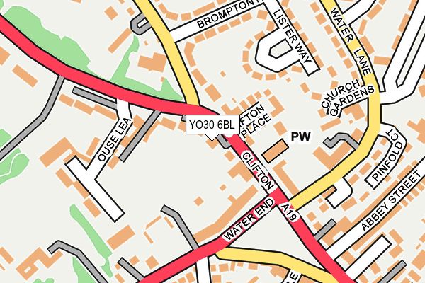 YO30 6BL map - OS OpenMap – Local (Ordnance Survey)
