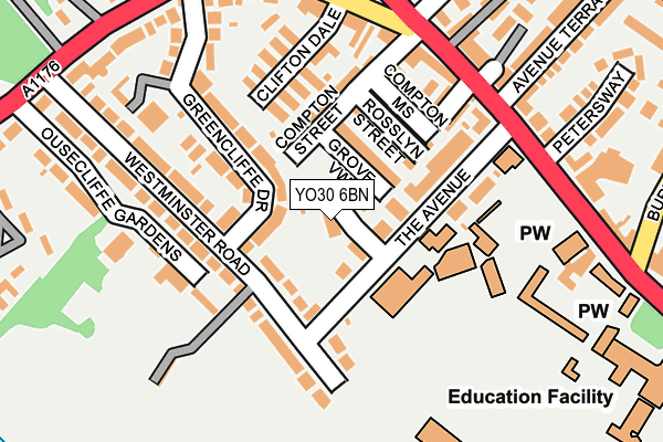 YO30 6BN map - OS OpenMap – Local (Ordnance Survey)