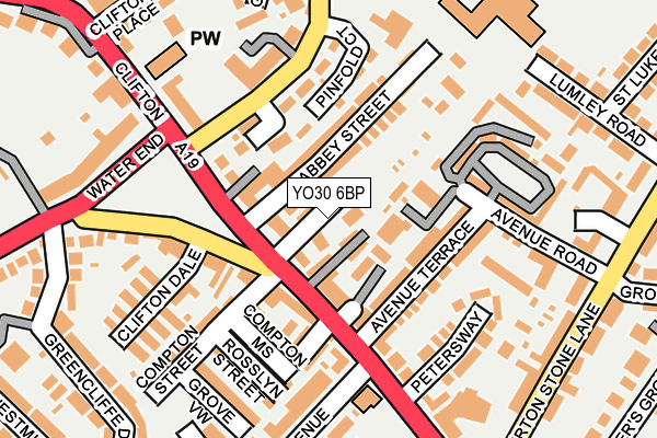YO30 6BP map - OS OpenMap – Local (Ordnance Survey)