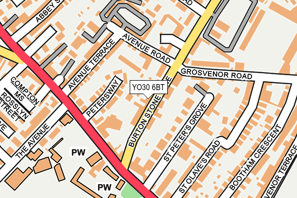 YO30 6BT map - OS OpenMap – Local (Ordnance Survey)