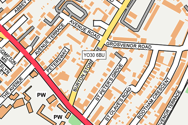 YO30 6BU map - OS OpenMap – Local (Ordnance Survey)