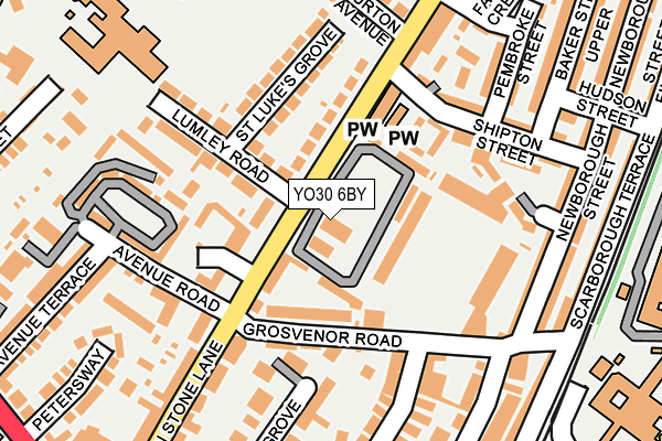 YO30 6BY map - OS OpenMap – Local (Ordnance Survey)