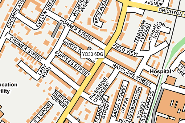 YO30 6DG map - OS OpenMap – Local (Ordnance Survey)