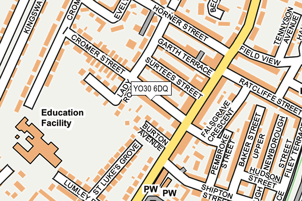 YO30 6DQ map - OS OpenMap – Local (Ordnance Survey)