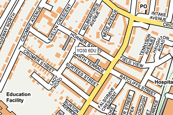 YO30 6DU map - OS OpenMap – Local (Ordnance Survey)