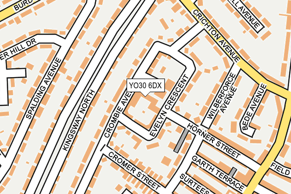 YO30 6DX map - OS OpenMap – Local (Ordnance Survey)
