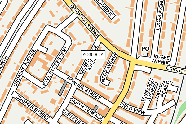YO30 6DY map - OS OpenMap – Local (Ordnance Survey)