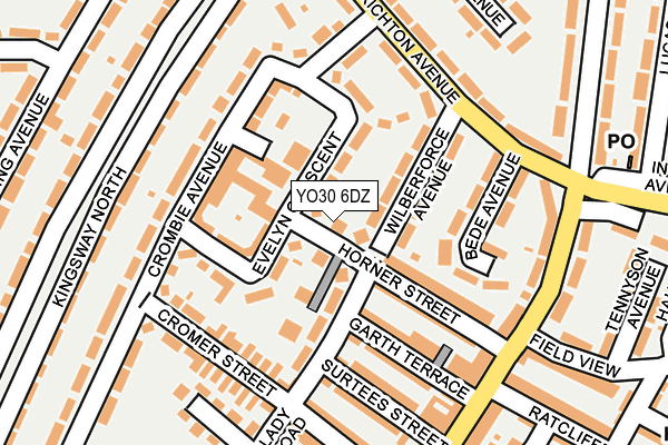 YO30 6DZ map - OS OpenMap – Local (Ordnance Survey)