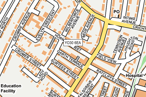 YO30 6EA map - OS OpenMap – Local (Ordnance Survey)