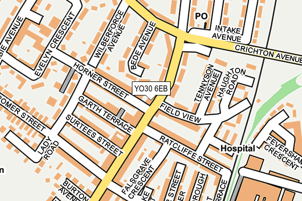 YO30 6EB map - OS OpenMap – Local (Ordnance Survey)