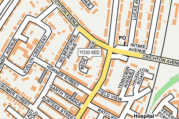 YO30 6ED map - OS OpenMap – Local (Ordnance Survey)