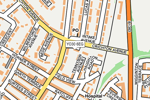 YO30 6EG map - OS OpenMap – Local (Ordnance Survey)