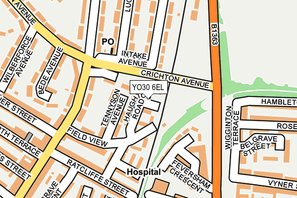 YO30 6EL map - OS OpenMap – Local (Ordnance Survey)