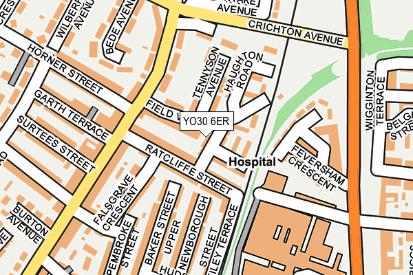 YO30 6ER map - OS OpenMap – Local (Ordnance Survey)