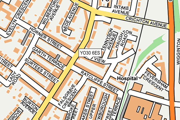 YO30 6ES map - OS OpenMap – Local (Ordnance Survey)