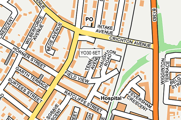 YO30 6ET map - OS OpenMap – Local (Ordnance Survey)