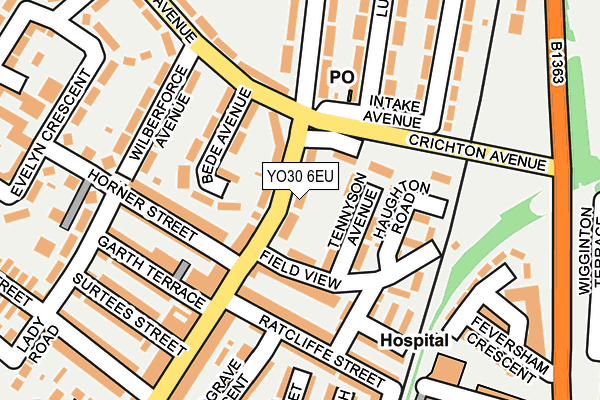 YO30 6EU map - OS OpenMap – Local (Ordnance Survey)