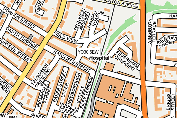 YO30 6EW map - OS OpenMap – Local (Ordnance Survey)