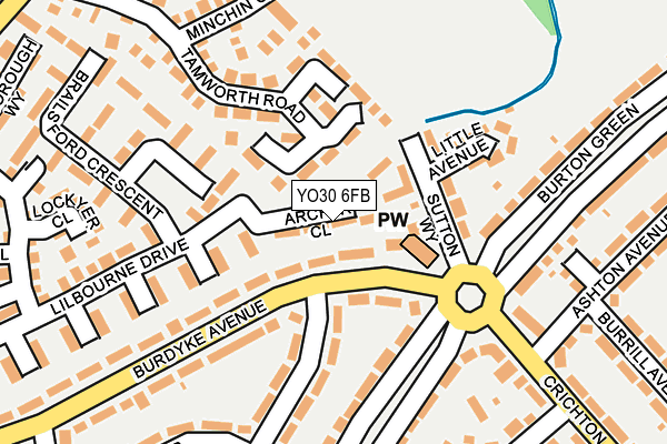YO30 6FB map - OS OpenMap – Local (Ordnance Survey)