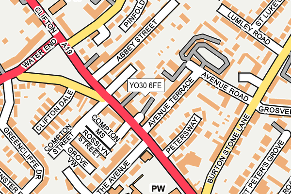 YO30 6FE map - OS OpenMap – Local (Ordnance Survey)