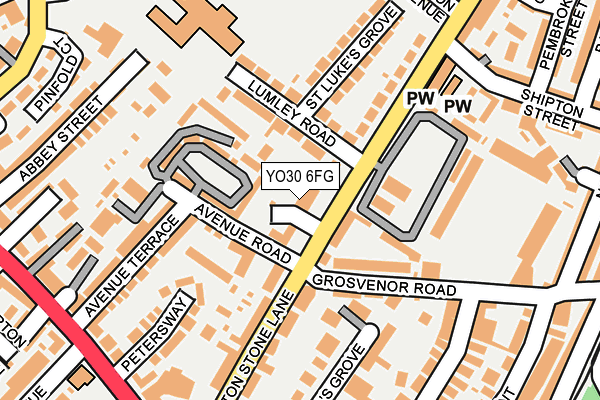 YO30 6FG map - OS OpenMap – Local (Ordnance Survey)