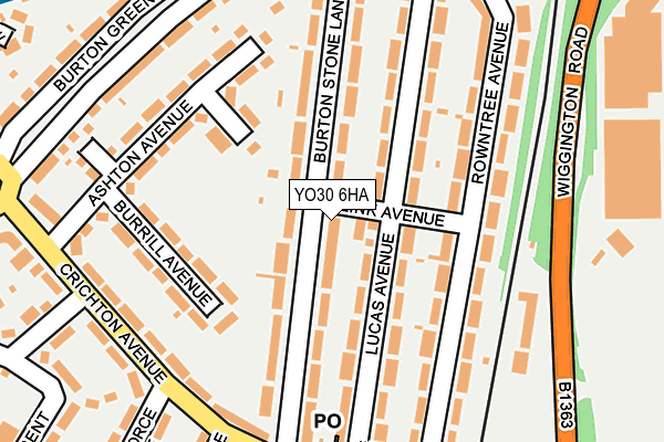 YO30 6HA map - OS OpenMap – Local (Ordnance Survey)