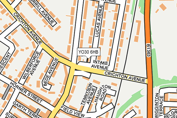 YO30 6HB map - OS OpenMap – Local (Ordnance Survey)