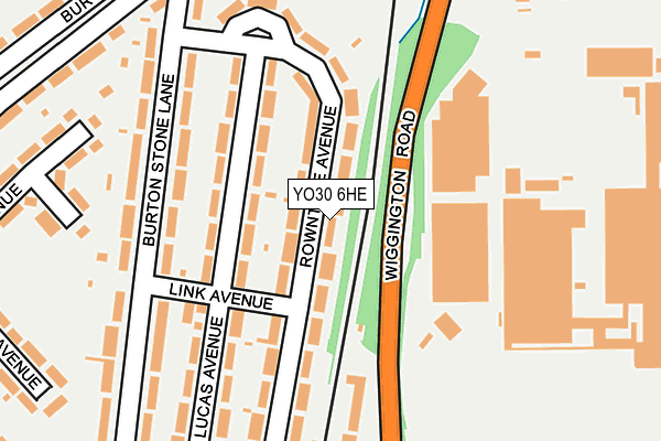 YO30 6HE map - OS OpenMap – Local (Ordnance Survey)