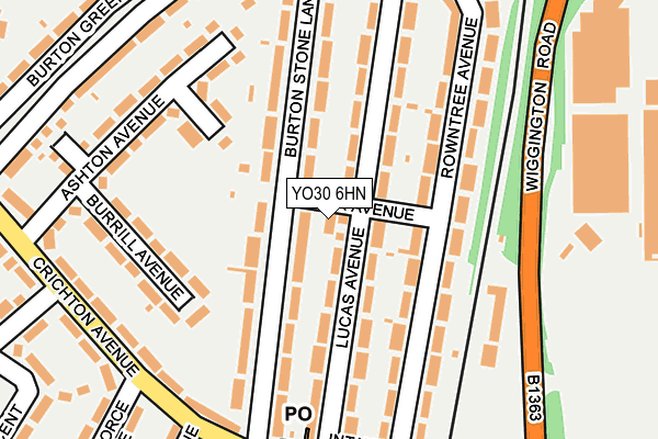 YO30 6HN map - OS OpenMap – Local (Ordnance Survey)